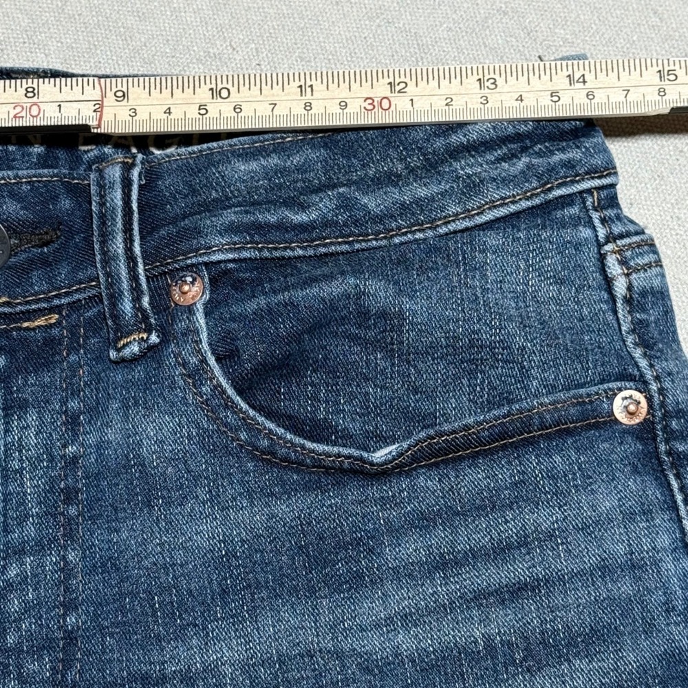 American Eagle nwt Athletic Straight Jeans 28x28 Airflex+ Indigo Waters Blue - Picture 6 of 6